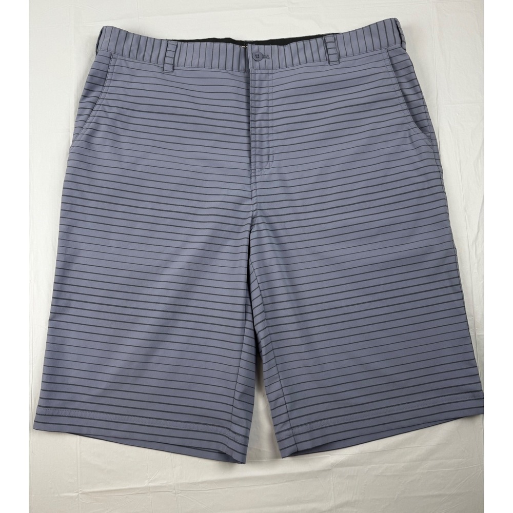Nike Golf Tour Performance Dri-FIT Gray Striped Shorts Mens 36 Stretch